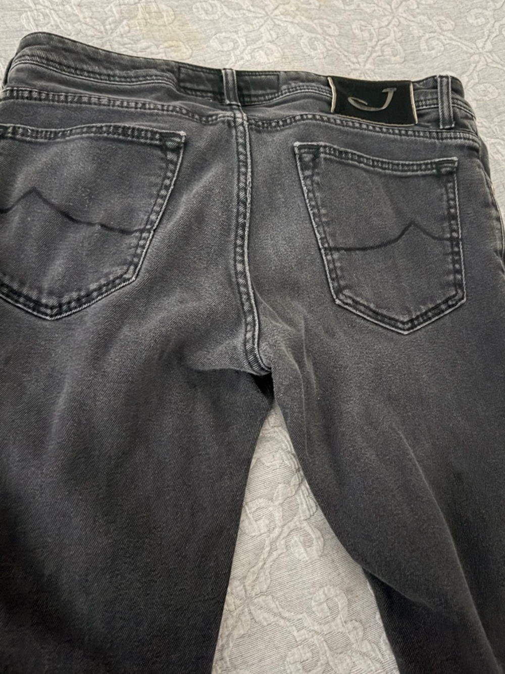 Jacob Cohen Men's Washed Gray Slim Straight Jeans
